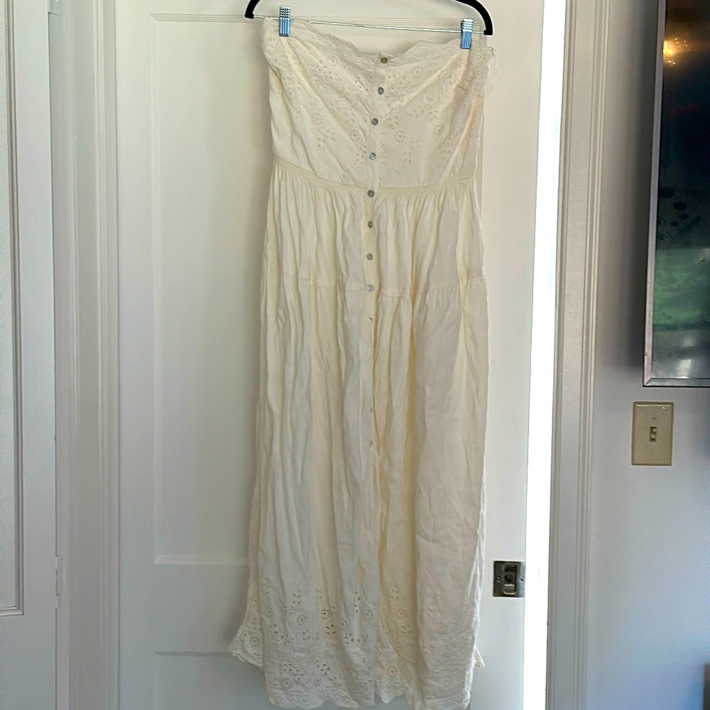Free People Eyelet Strapless Dress